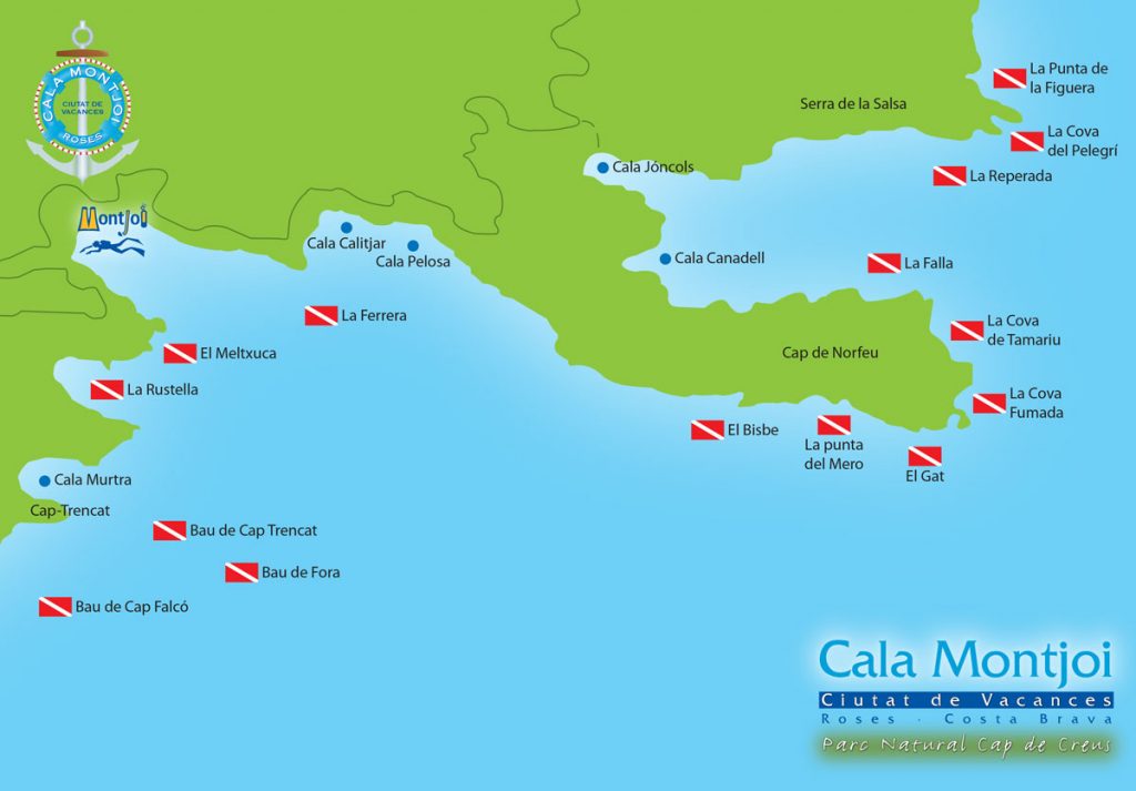 Cala Montjoi plan plongée sous-marine